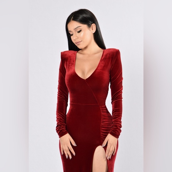 FASHION NOVA | Velvet Maxi Dress - Picture 6 of 15